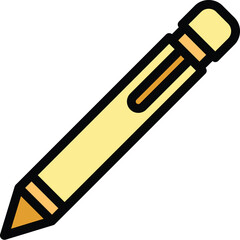 Sticker - Computer pen icon outline vector. Digital design. Draw cell color flat