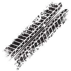 Wall Mural - Grunge horizontal tire track mark