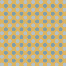 Simple Abstract Seamlees Neutral Sky Grey Color Polka Dot Pattern On Yellow Background