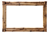Fototapeta Sypialnia - Empty horizontal bamboo frame isolated on  transparent background