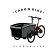 illustration of a bicycle cargo bike vector bike 