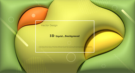 Aufkleber - Vector, Illustration abstract element with dynamic shape, gradient color, 3d rendering background. Minimal pattern geometric shape. Modern, futuristic graphic design for poster cover, banner template