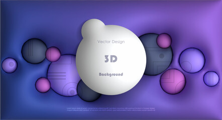 Aufkleber - Vector, Illustration abstract element with dynamic shape, gradient color, 3d rendering background. Minimal pattern geometric shape. Modern, futuristic graphic design for poster cover, banner template