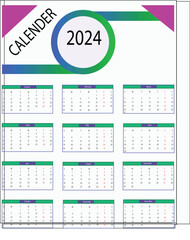 Wall Mural - Calendar 2024