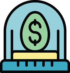 Poster - Service money incubator icon outline vector. Business idea. Startup success color flat
