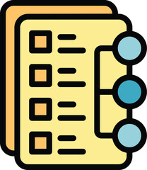 Poster - Work progress icon outline vector. Business incubator. Idea service color flat