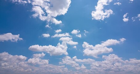 Wall Mural - High quality time lapse video Blue sky cloud video time lapse Movie process by raw images Sky cloud time lapse video clear without dust or bird Sky time lapse high quality 4K ProRes422 