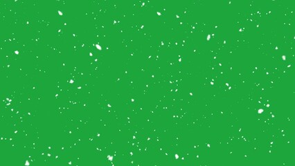 Wall Mural - Snow falling on green screen background