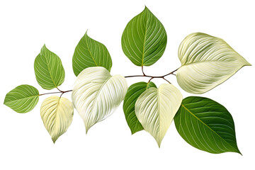 Wall Mural - Dogwood leave PNG: A high-quality transparent of a green leaf from a flowering tree