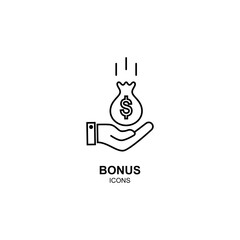 Fototapete - Bonus icon logo vector illustration in line style