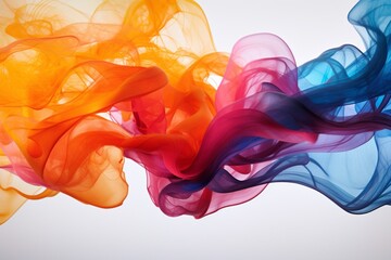 Aufkleber - Generative AI : Colorful ink in water abstract