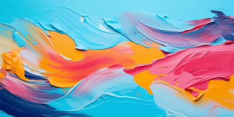 Aufkleber - Generative AI : Artist palette, colorful abstract background, hand painted