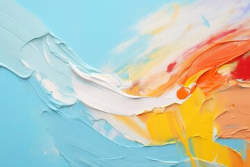 Aufkleber - Generative AI : Artist palette, colorful abstract background, hand painted