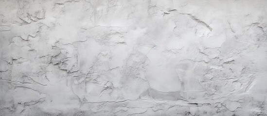 Poster - Pattern of aged white plaster texture on gray wall background