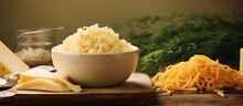 A Digital Image With Shredded Cheese In A Bowl Representing National Cheese Day