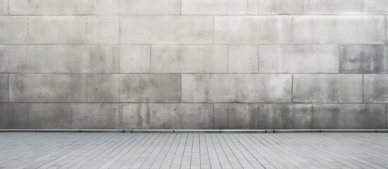 Aufkleber - Copy space background with sidewalk and street in front of a large concrete wall