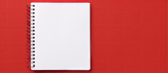 Poster - red background notebook