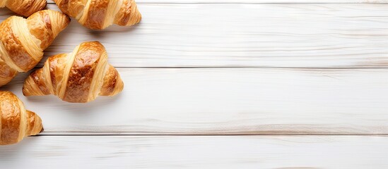 Aufkleber - Freshly baked French croissants for a delicious and healthy breakfast