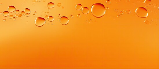 Poster - Orange background with droplets of water