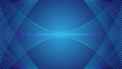Poster - Blue lines have a technological sense of space poster background