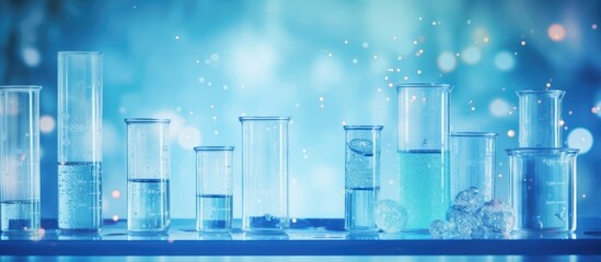 Aufkleber - Scientific glass tubes in a laboratory with a chemistry background