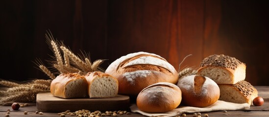 Poster - Homemade bread freshly baked and sliced ready to devour