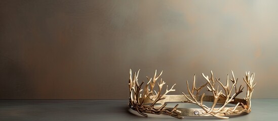 Aufkleber - Gold crown for a holiday party with copy space