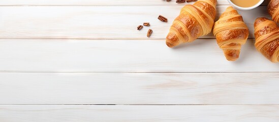 Aufkleber - Freshly baked French croissants for a delicious and healthy breakfast