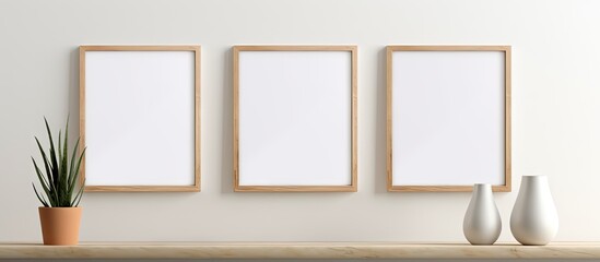 Poster - Simplistic frame mockup Wood frames no content