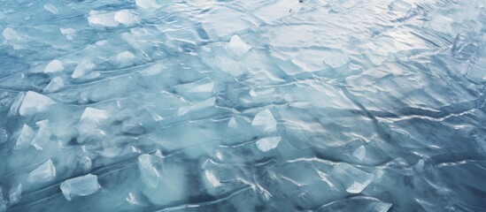 Poster - River ice creates economic problems and alters river behavior due to the formation of cracked frozen textures