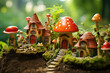 Fanciful Toadstool Village Inhabited By Miniature, Magical Beings. Сoncept Fanciful Toadstool Village, Miniature Magical Beings, Natures Wonders, Living In Harmony