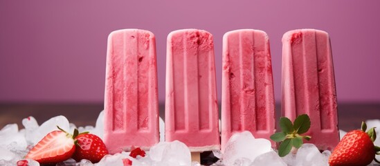 Aufkleber - Valentine s Day dessert features strawberry infused frozen treat