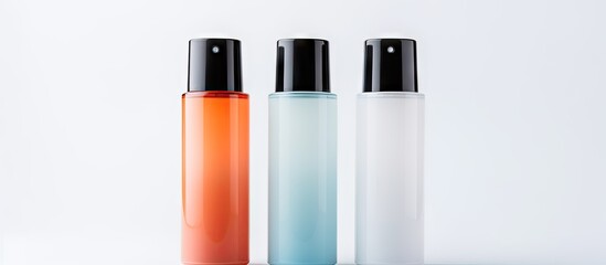 Poster - White background isolates cosmetic bottle