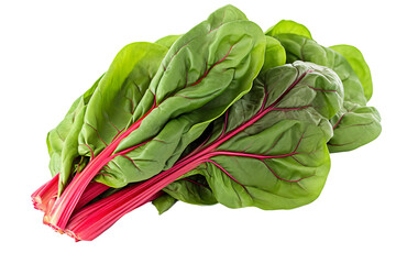 Wall Mural - Fresh and Organic Swiss Chard Leaves Isolated on Transparent Background - High Quality PNG