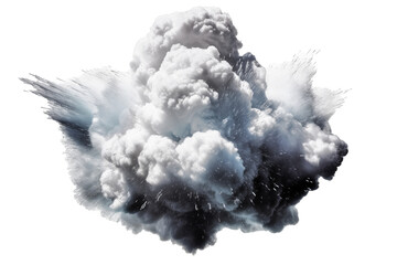 Canvas Print - White Cloud PNG Images with Transparent Backgrounds - 3D Illustration of Cutout Clean Clouds for Special Effects