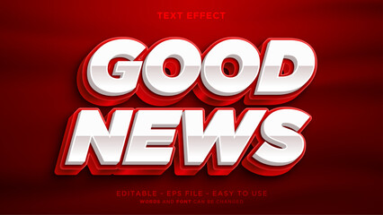 Fototapete - Good news 3d editable text effect