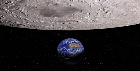 Poster - The Earth as Seen from the Surface of the Moon 