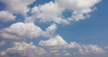 Wall Mural - High quality time lapse video Blue sky cloud video time lapse Movie process by raw images Sky cloud time lapse video clear without dust or bird Sky time lapse high quality 4K ProRes422 