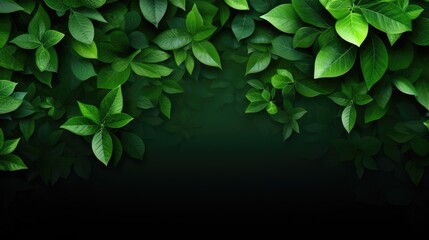 Green leaves eco-friendly background with place for text. Concept of ecology and healthy environment