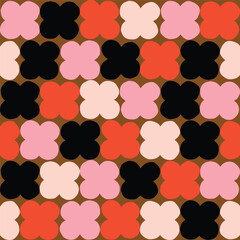 Wall Mural - Cute and simple repeated shapes pattern. Vector seamless texture with hand drawn figures. Abstract background