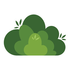 Fototapete - Shrub bush shrubbery tree simple abstract flat cartoon vector illustration. Set of garden green plant isolated on white background. Eco element, foliage silhouette, stylized ecology decorative object