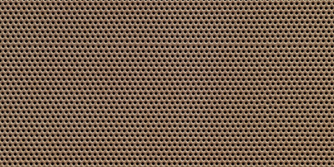 Old vintage radio speaker grid texture pattern, rough surface of an old vintage radio speaker, texture background, close-up, top view