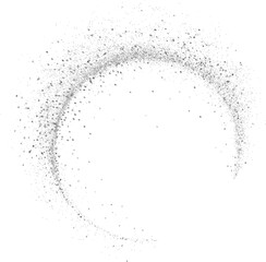Poster - silver glitter shiny swirl