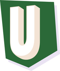 Wall Mural - Cutout letter U