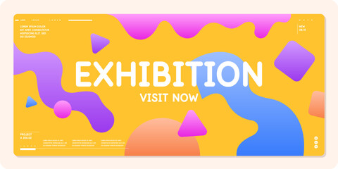 Poster - Composition with geometric shapes. Abstract background for design.