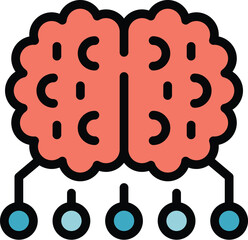 Poster - Factory brainstorming icon outline vector. Industry engineer. Process worker color flat