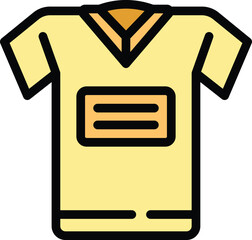 Canvas Print - Shirt uniform icon outline vector. Top fashion. Template top color flat