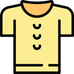Sticker - Wear shirt icon outline vector. Fashion top. Soccer cloth color flat