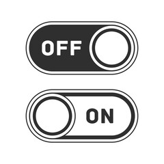 Fototapete - Monochrome slider button. On and Off toggle switch buttons.