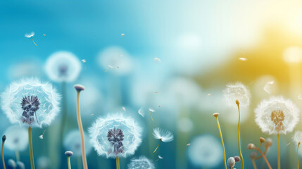 Wall Mural - dandelion in the grass